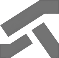Минималистичный абстрактный логотип компании ВП Креатив в серых тонах на белом фоне