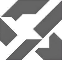 Минималистичный абстрактный логотип компании ВП Креатив в серых тонах на белом фоне